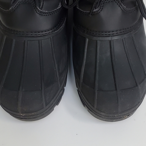 Polar Black Faux Fur Lined Mid Calf Duck Boots Size 10 - Picture 3 of 9
